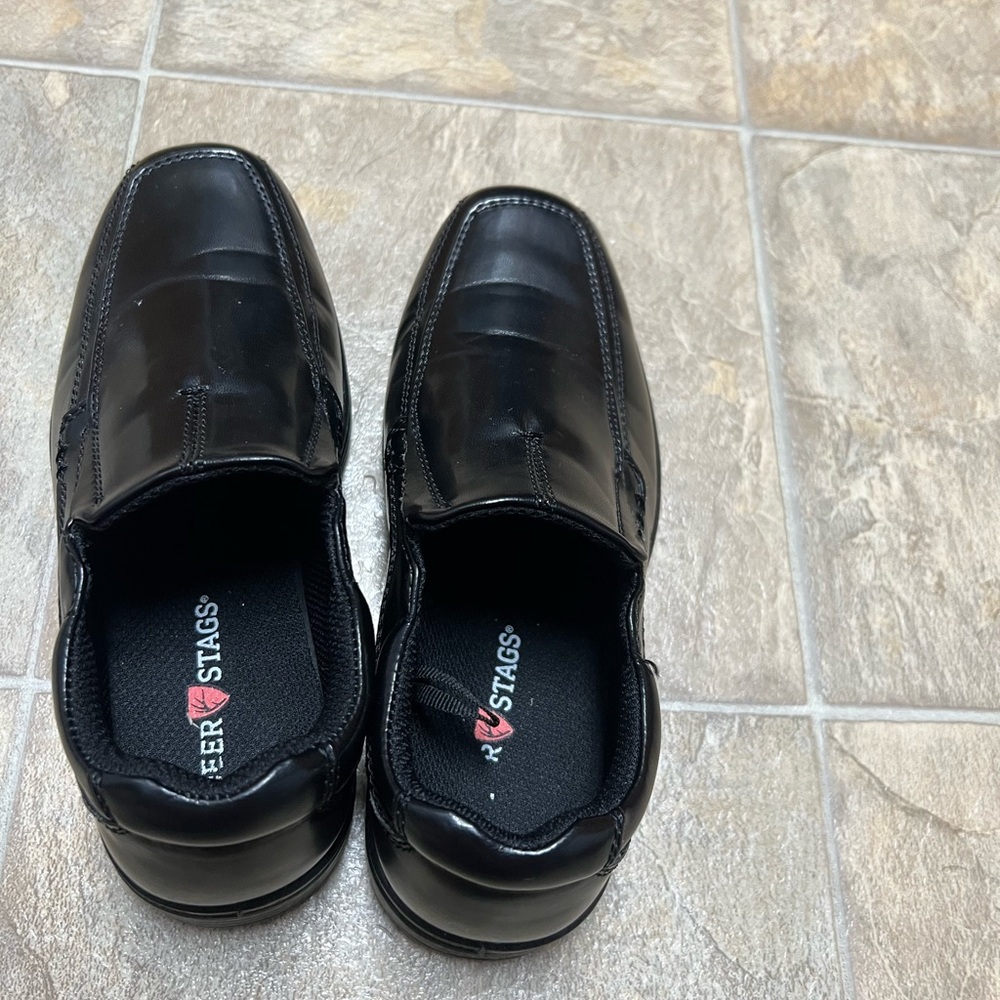 Deer Stags Black Dress Shoes Elegant Minimalist Design